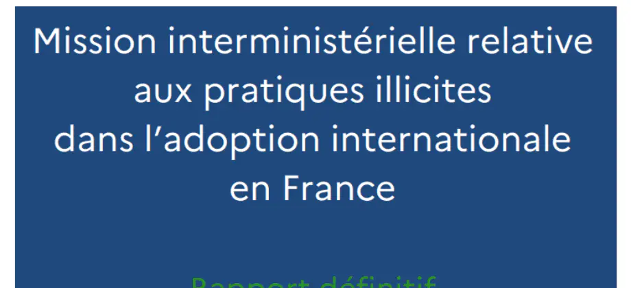 Rapport officiel adoption illicite France