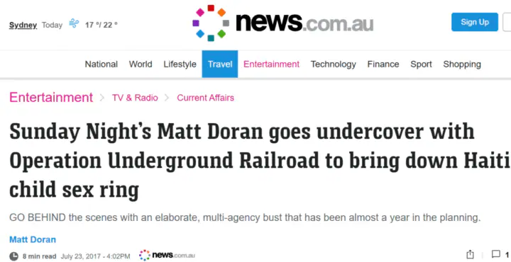 Sunday Night's - Matt Doran goes undercover with OUR