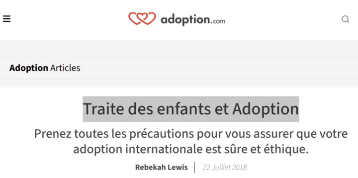 adoption.com - traite d'enfants et adoption