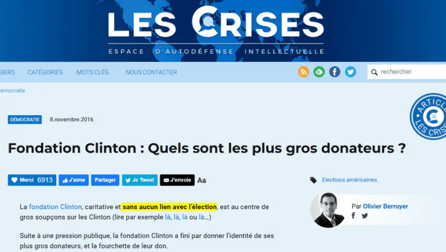 Les crises : donateurs Clinton Haïti