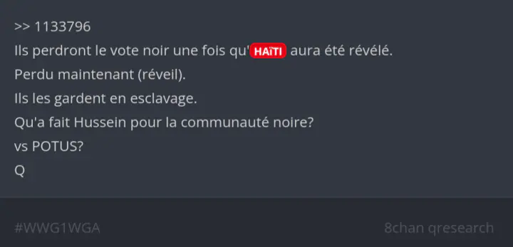 Q Post : vote noir